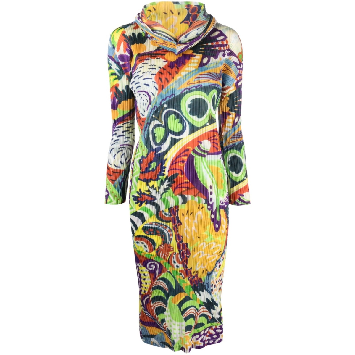 Snowrunner plissé midi dress