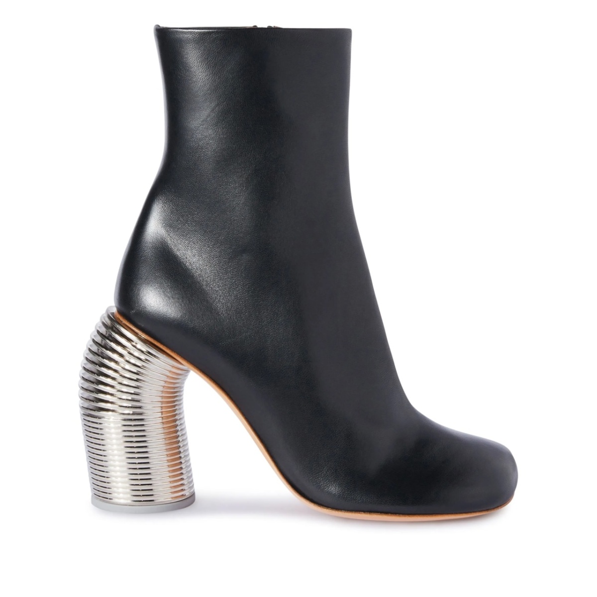 Spring leather ankle boots
