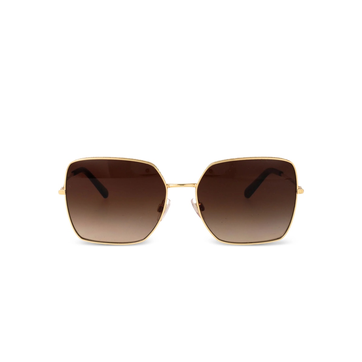 square-frame metal sunglasses