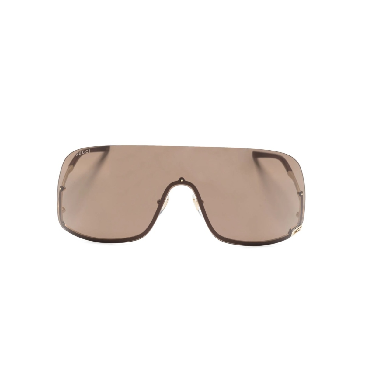 Square-G-motif shield-frame sunglasses