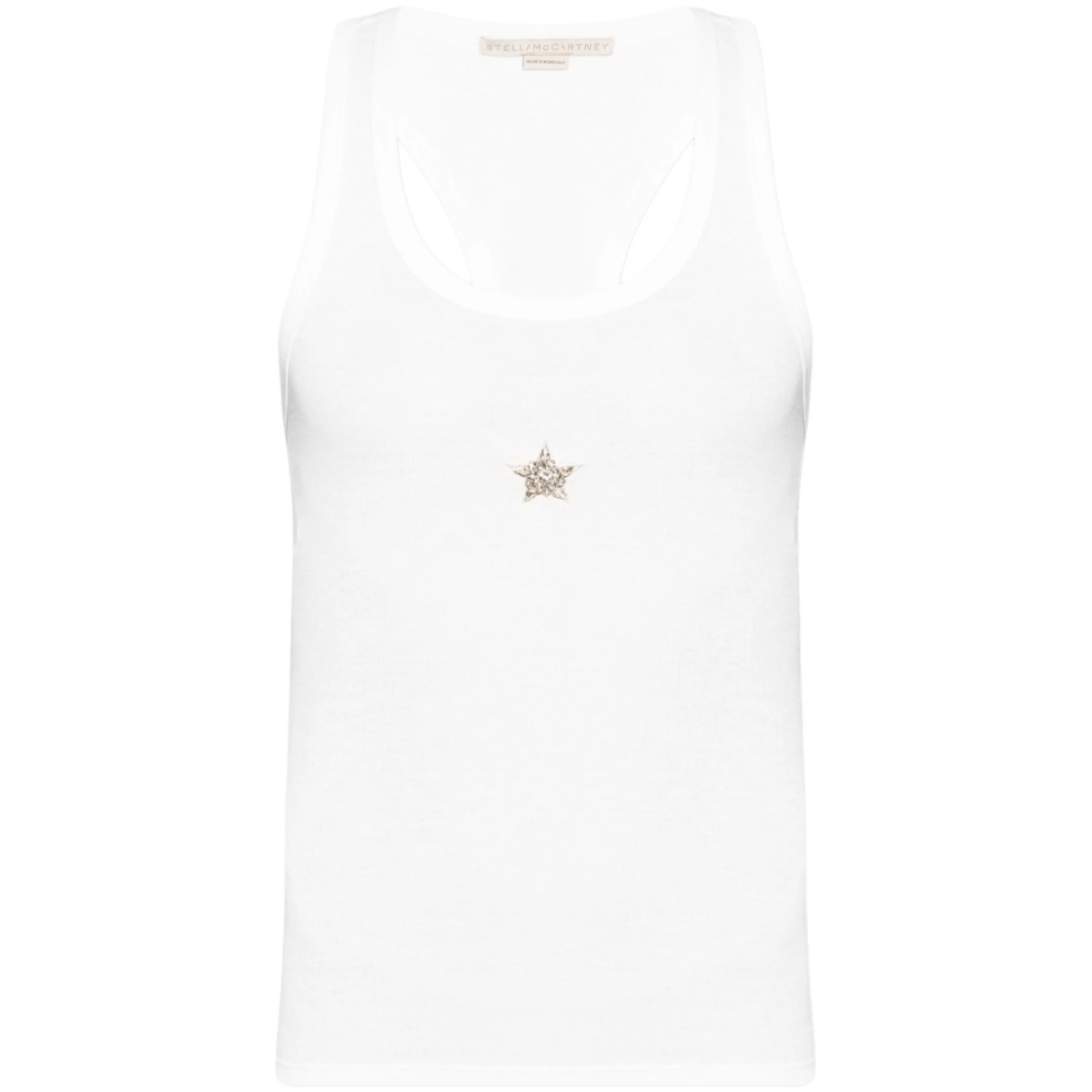 star-appliqué lyocell tank top