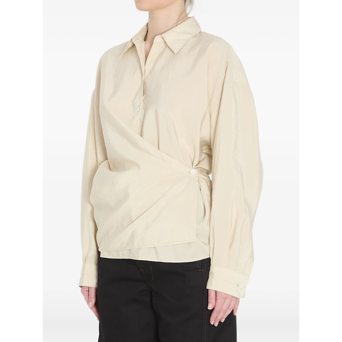 straight collar twisted shirt - Img 2