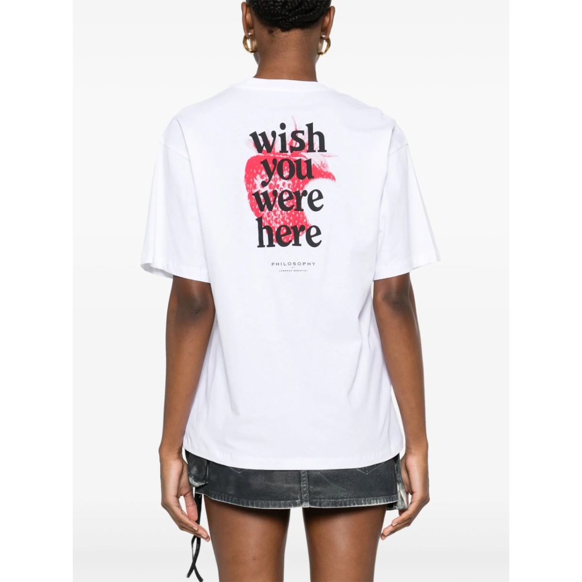 strawberry-print cotton T-shirt - Img 4