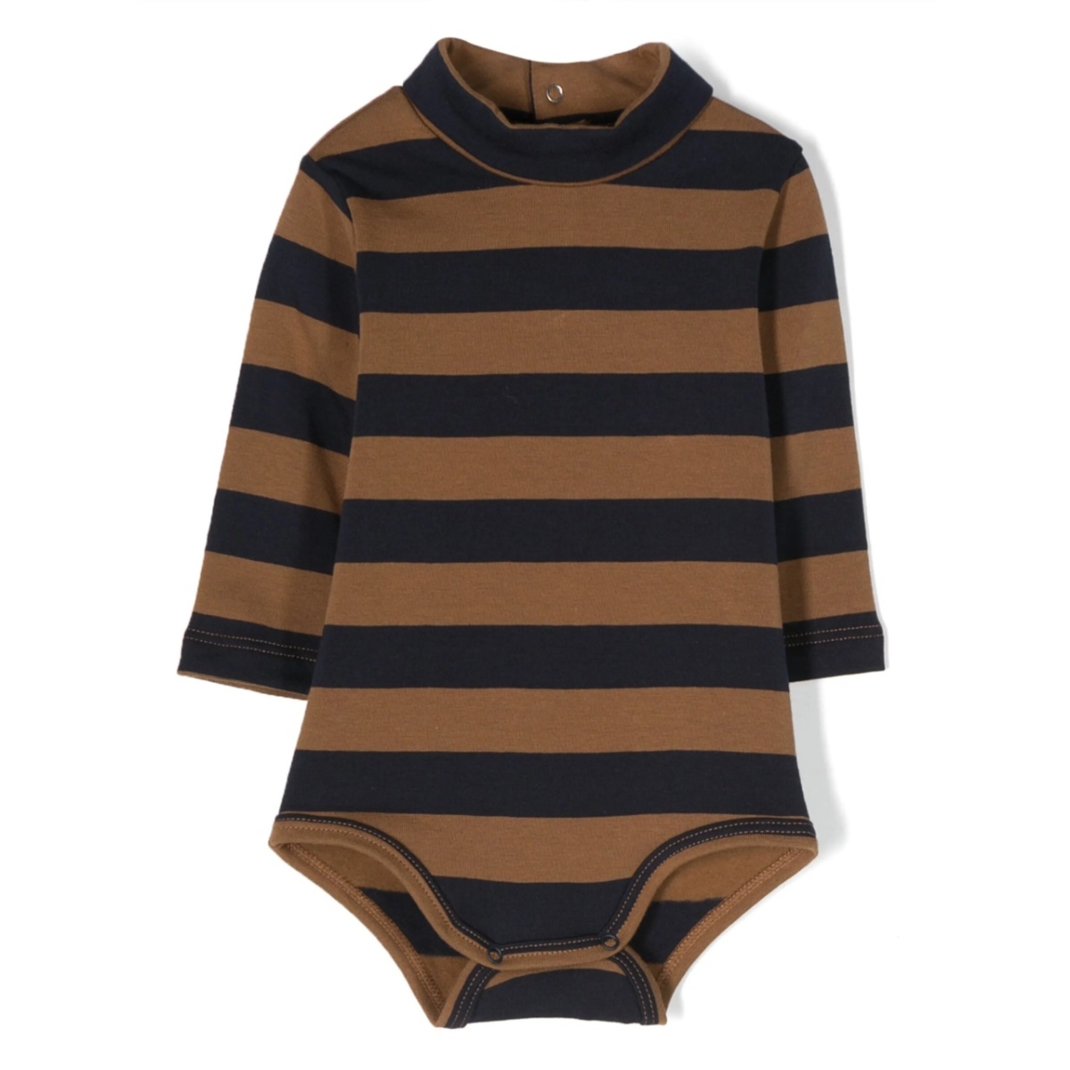 stripe-print long-sleeve bodysuit