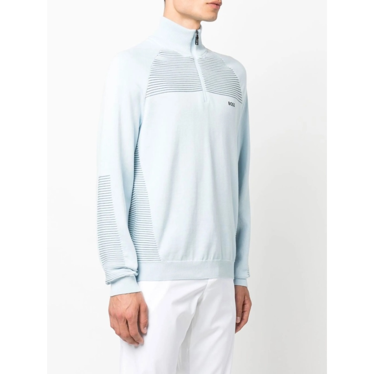 striped half-zip jumper - Img 3