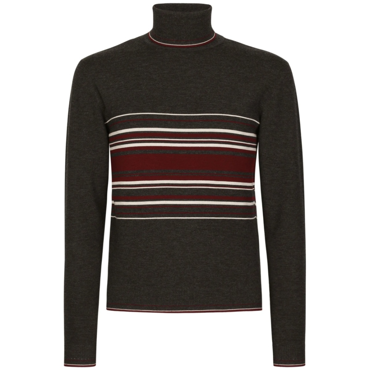 striped roll-neck wool jumper