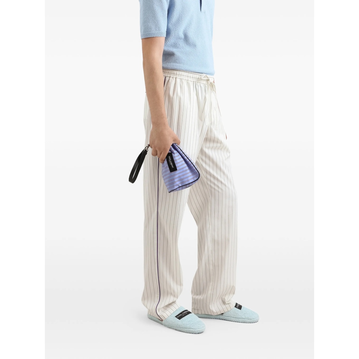 striped top-handle tote bag - Img 2