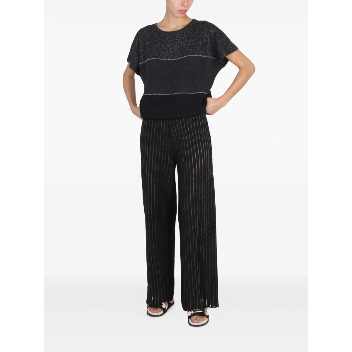 striped wool T-shirt - Img 2