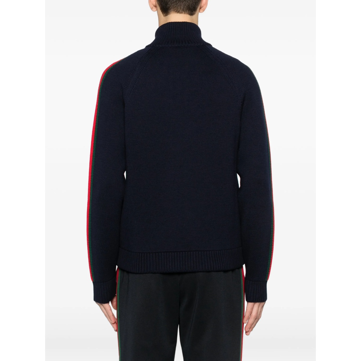 striped zip-up cardigan - Img 4