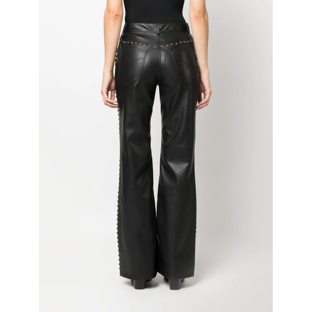 stud-detail mid-rise trousers - Img 4