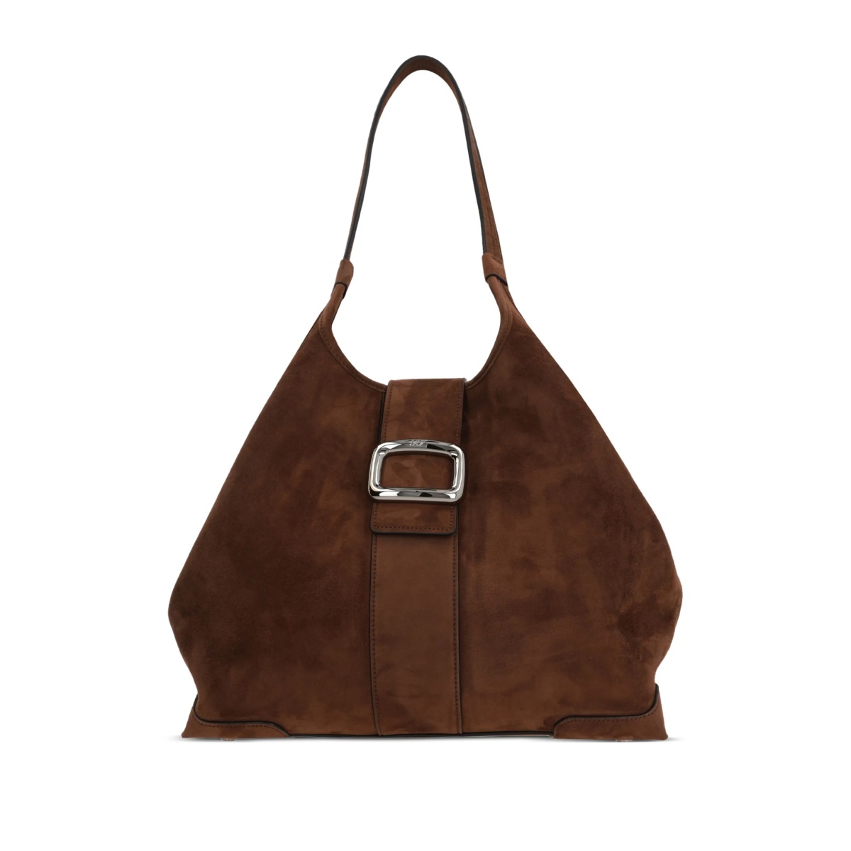 suede buckle-fastening tote bag