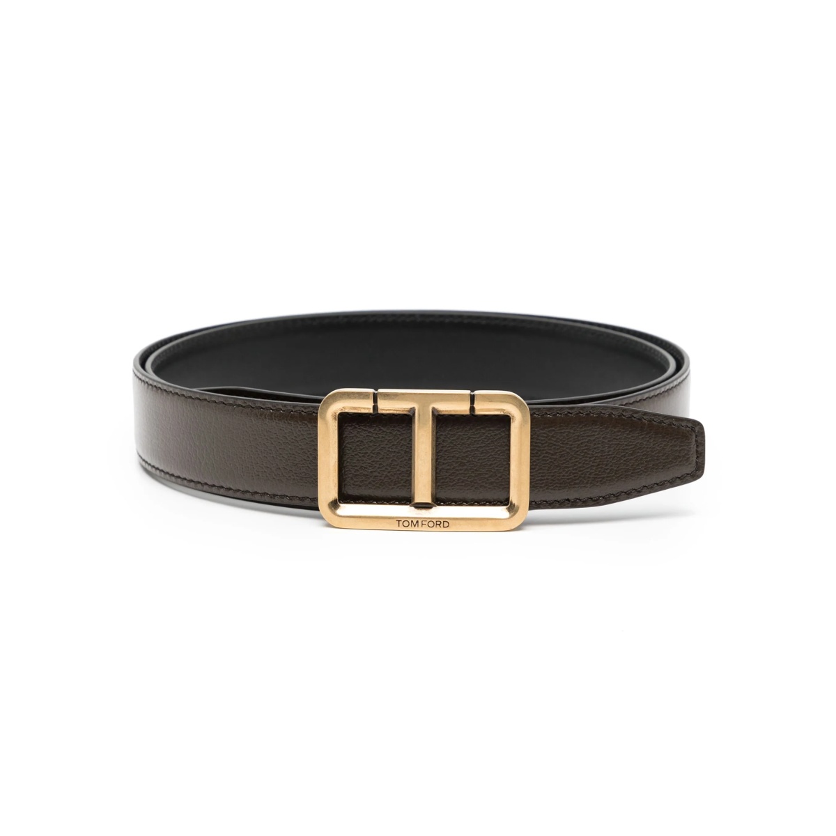 T-buckle leather belt