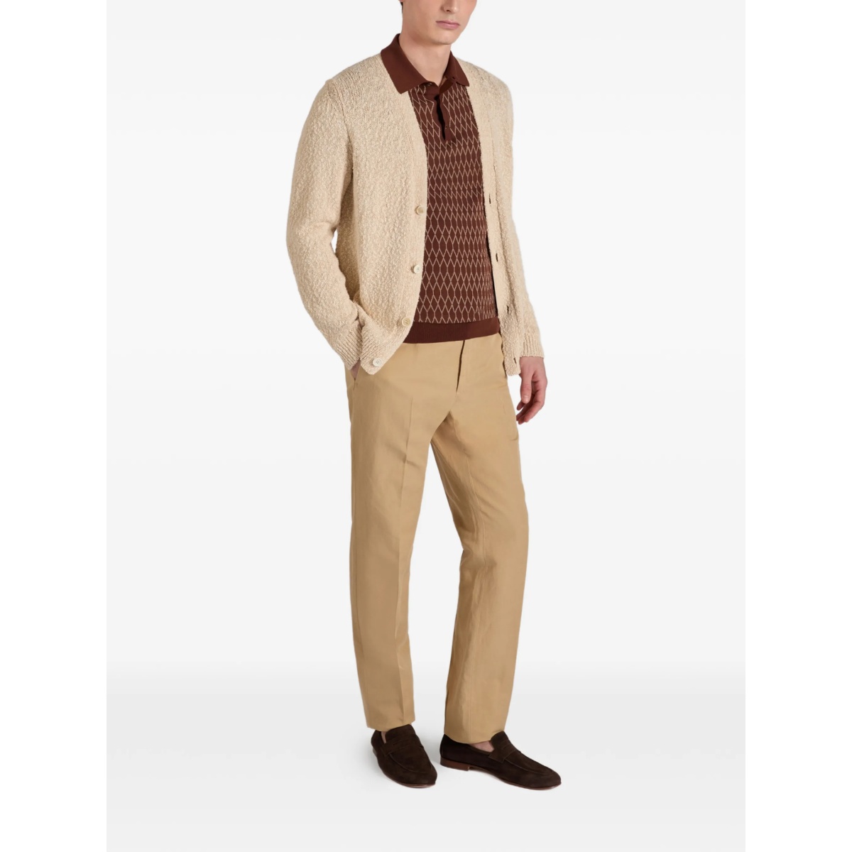 textured cotton cardigan - Img 2