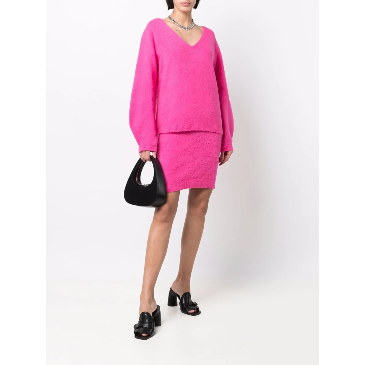 textured knit pencil skirt - Img 2