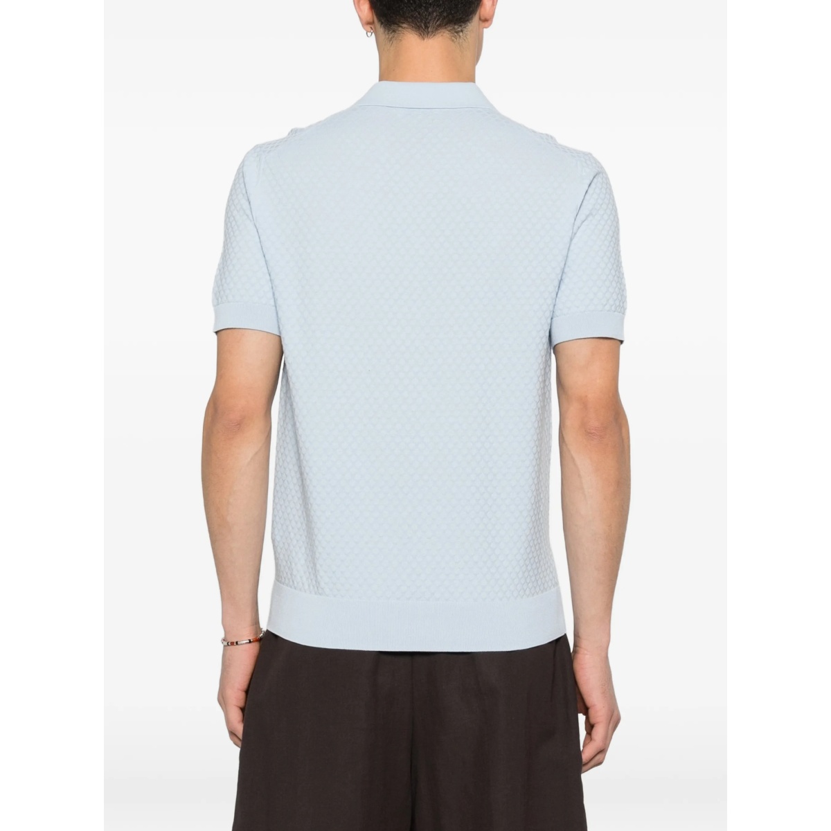textured polo shirt - Img 4
