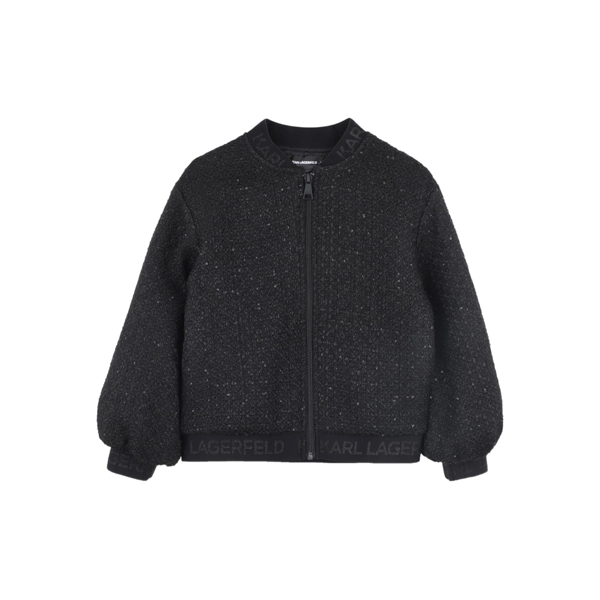textured zip-front bomber jacket - Img 3