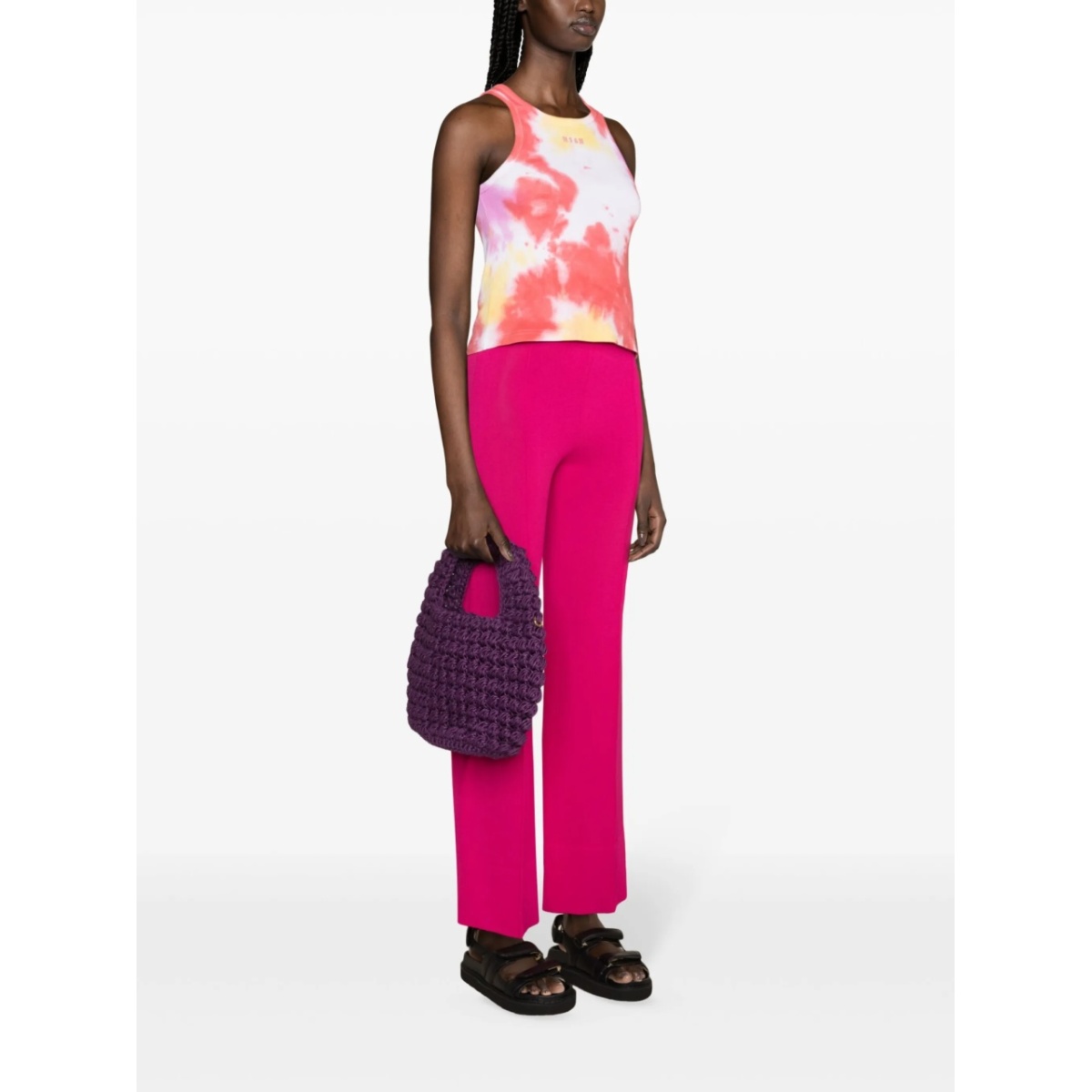 tie-dye ribbed tank top - Img 3