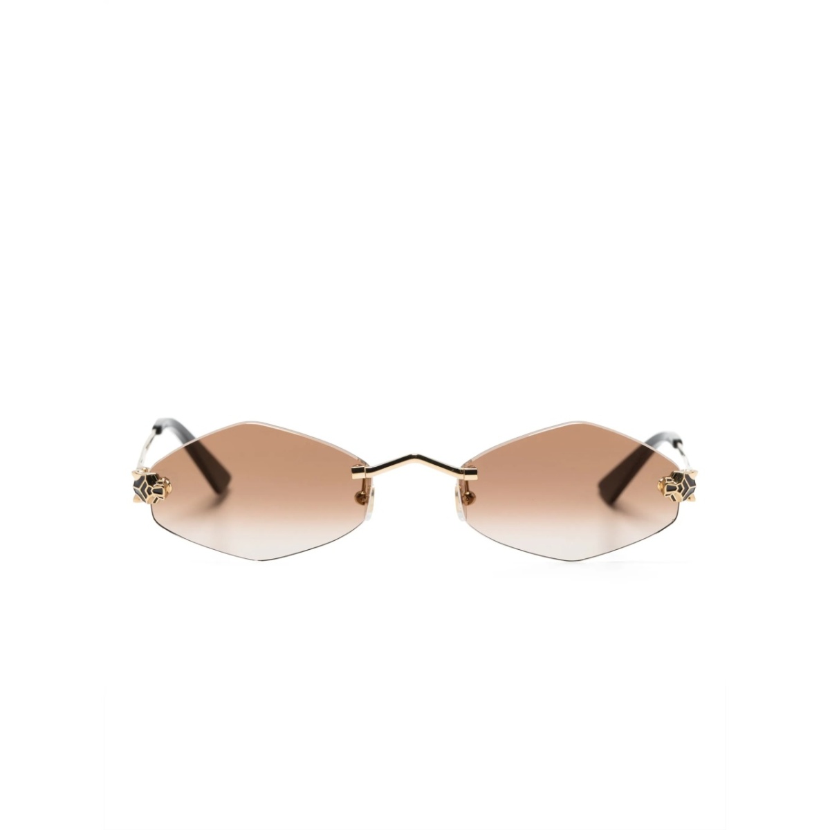 Tiger Head-plaque geometric-frame sunglasses