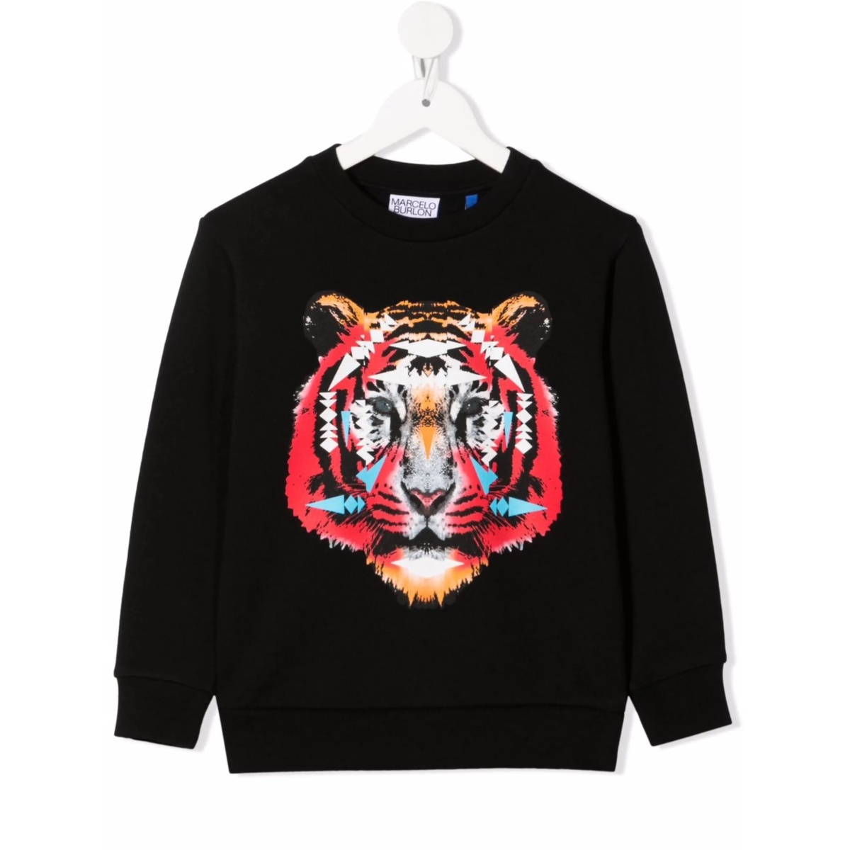 tiger-motif cotton sweatshirt