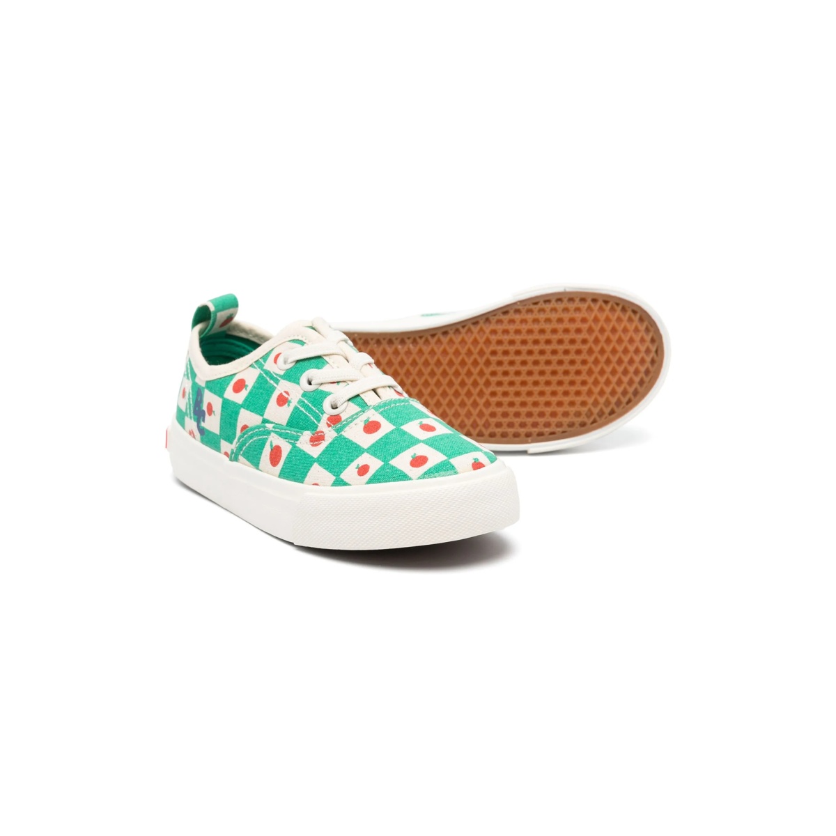 tomato-print checked sneakers - Img 2