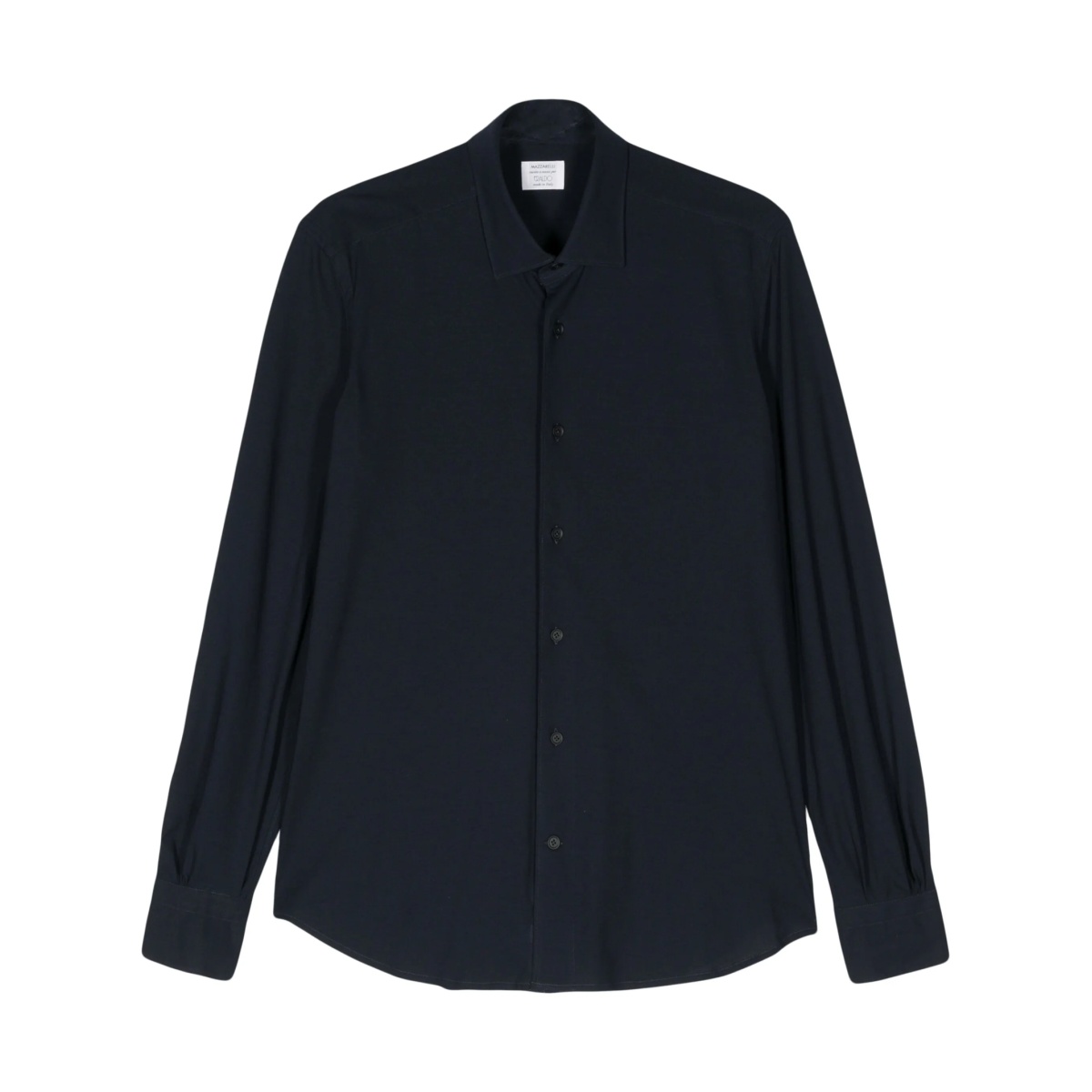 tonal stitching cotton shirt