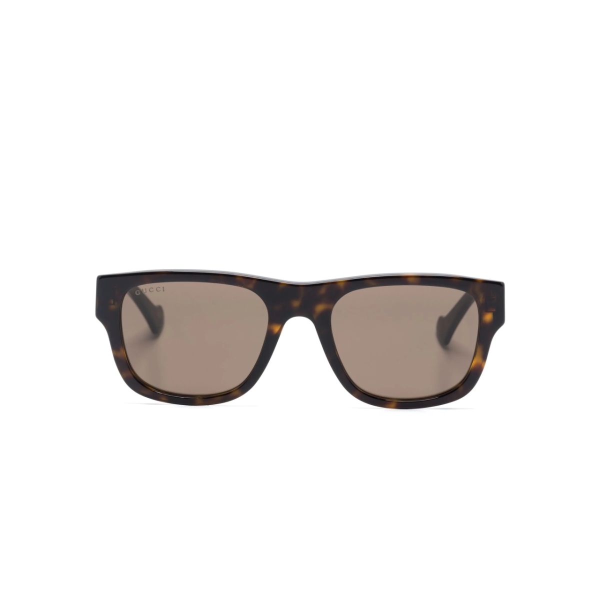 tortoiseshell-effect square-frame sunglasses