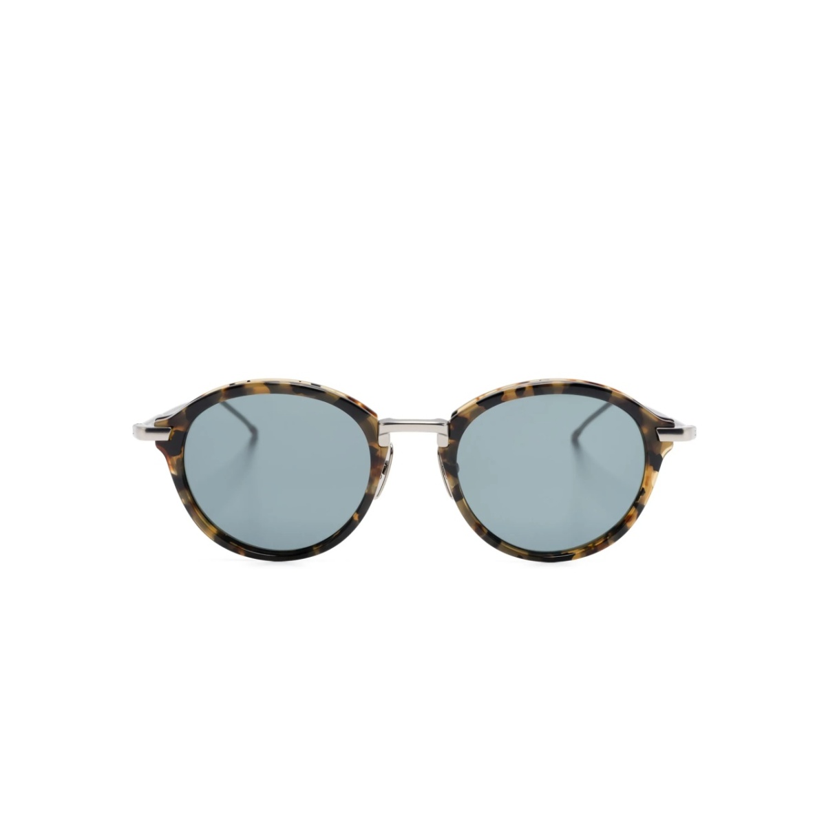 tortoiseshell round-frame sunglasses