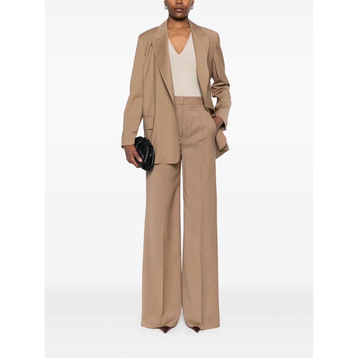 virgin wool high-waisted trousers - Img 2