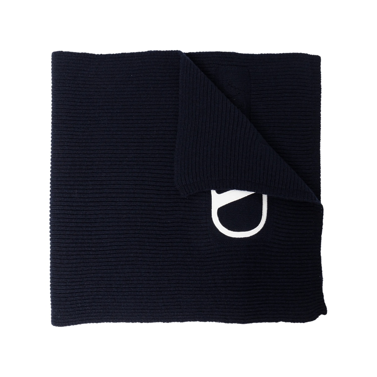 VLogo Signature ribbed-knit scarf