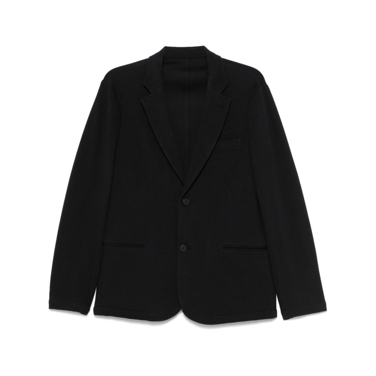 waffle-jersey single-breasted blazer