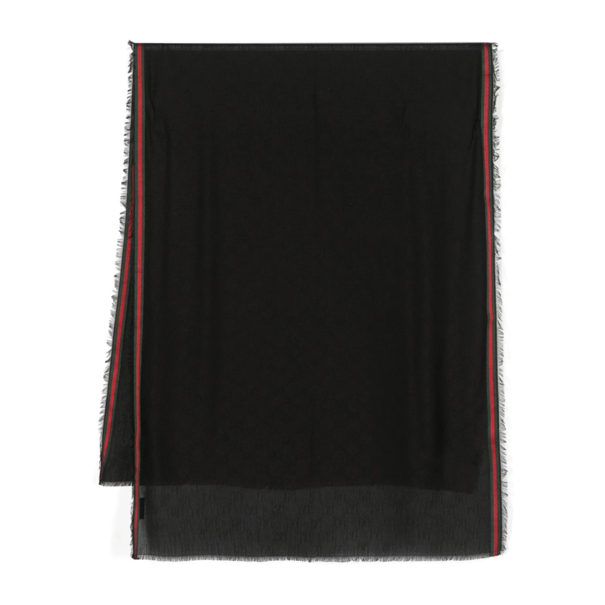 Web-stripe frayed scarf