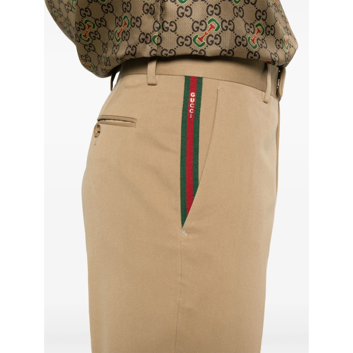 Web-stripe trim tailored trousers - Img 5
