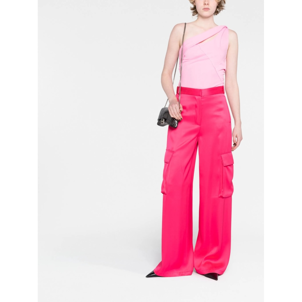 wide-leg cargo trousers - Img 2