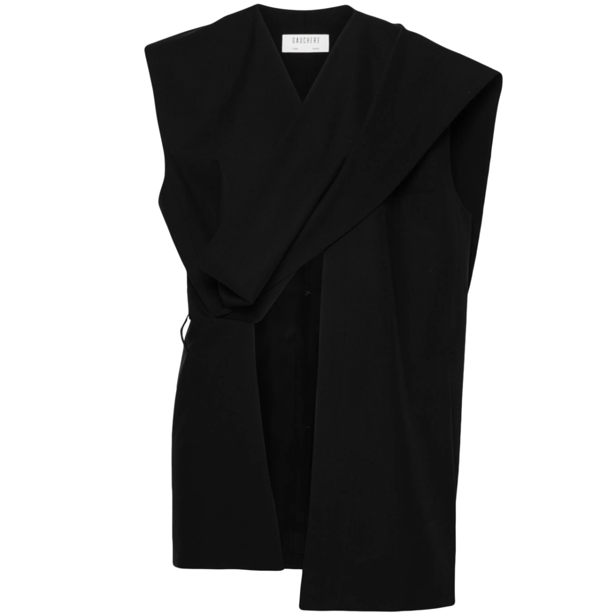 wool belted vest