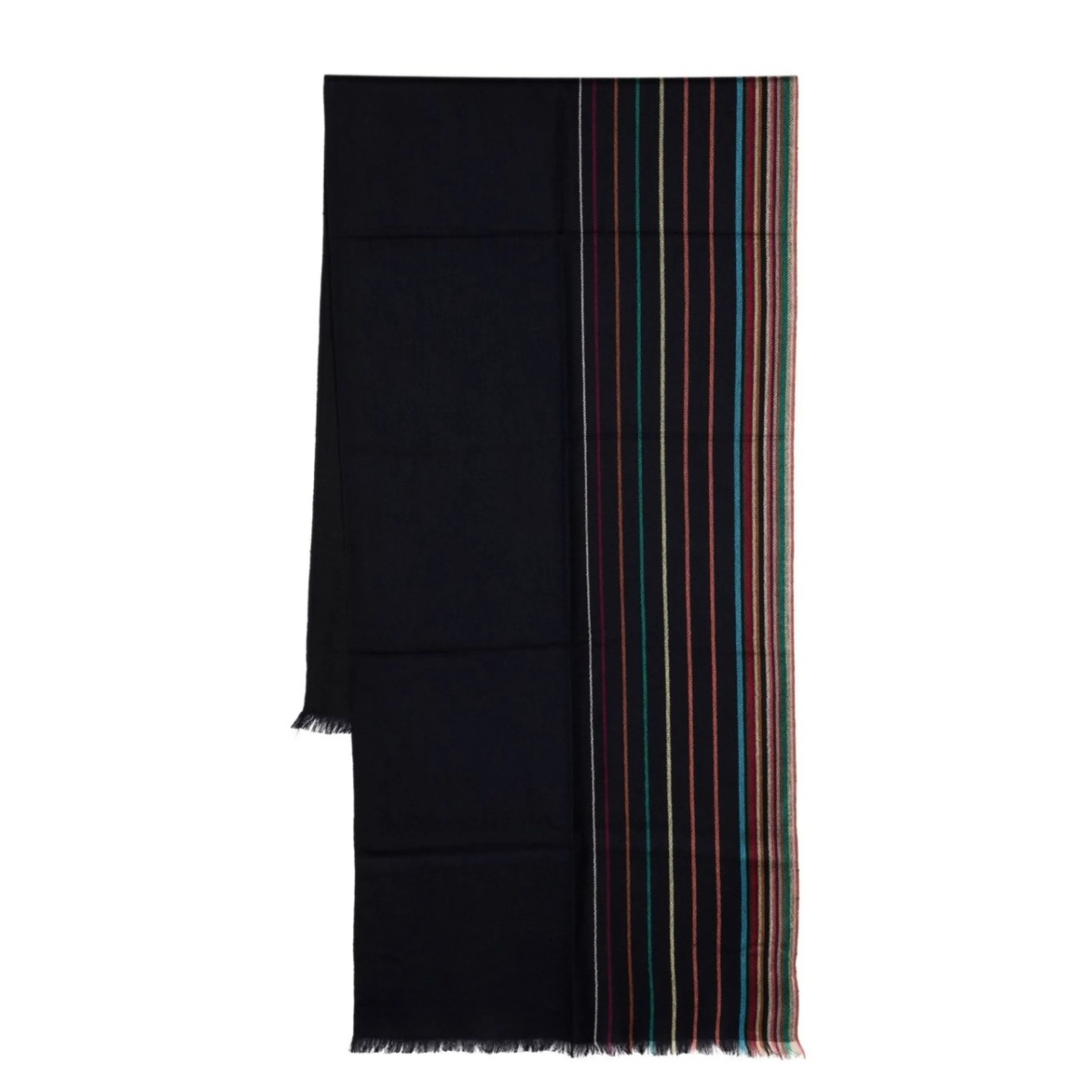 wool-silk signature stripe scarf