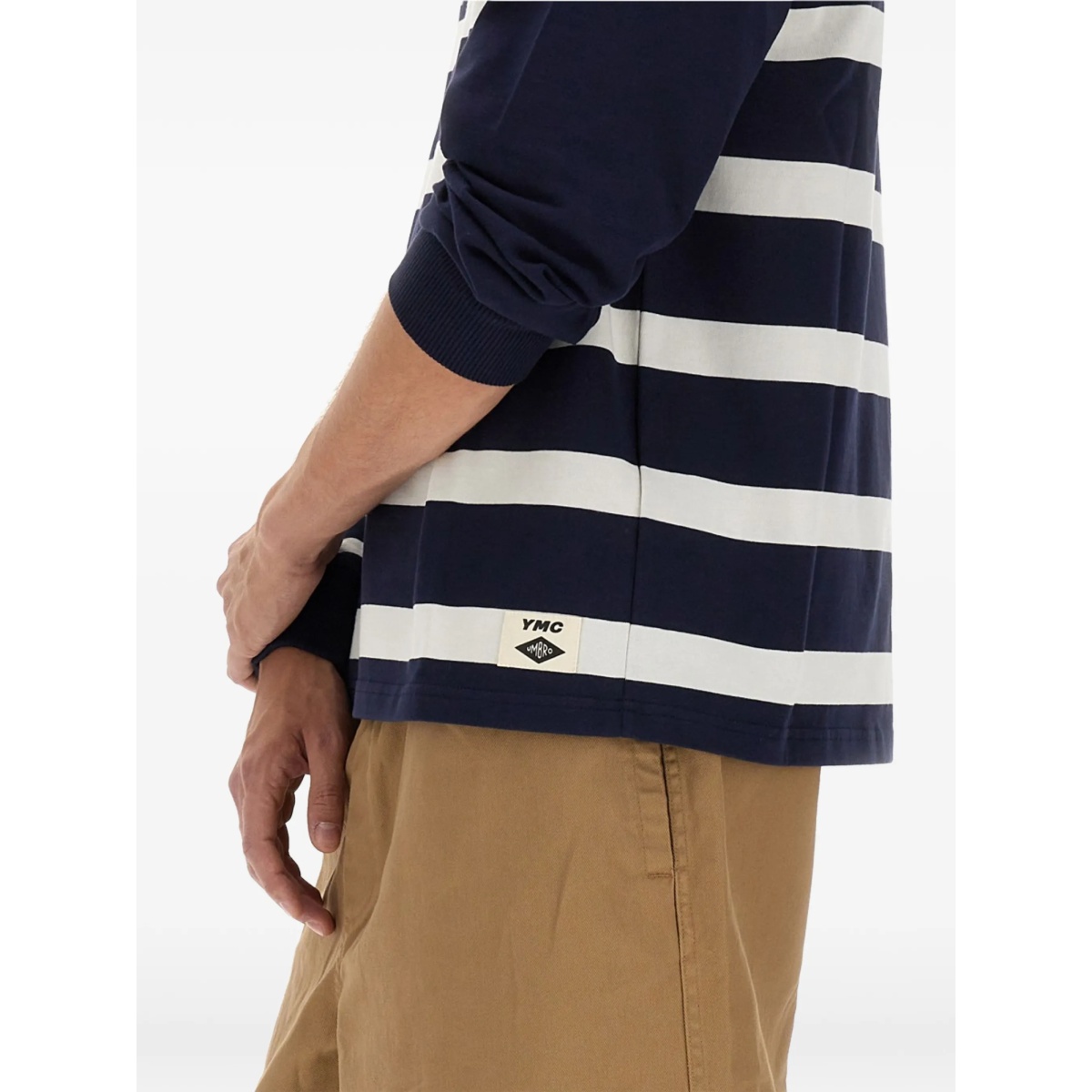 x YMC striped patchwork T-shirt - Img 4