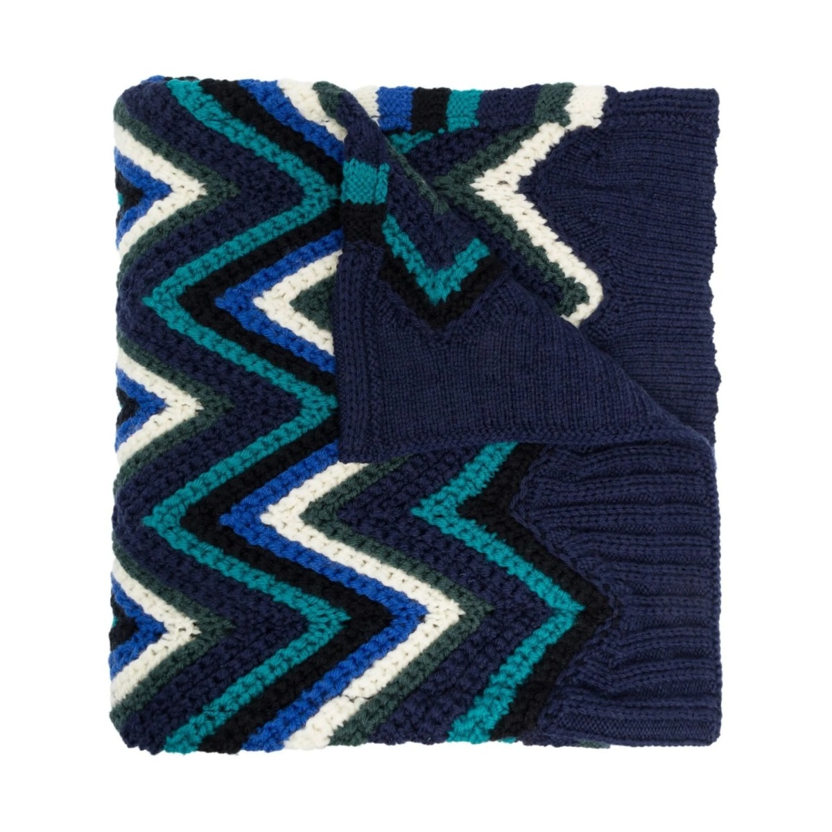 zig-zag embroidered scarf
