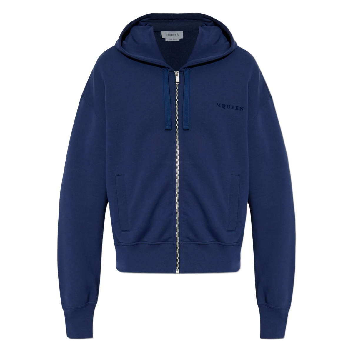 zip-up hooded sweatshirt