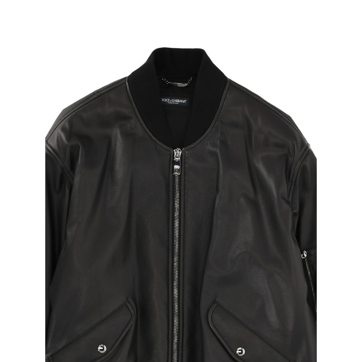 zip-up leather jacket - Img 2