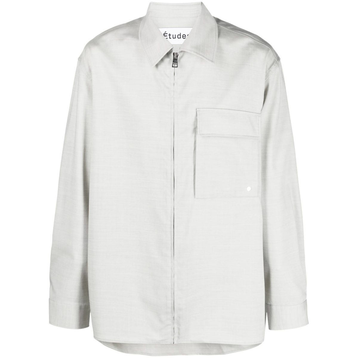zip-up long-sleeve shirt