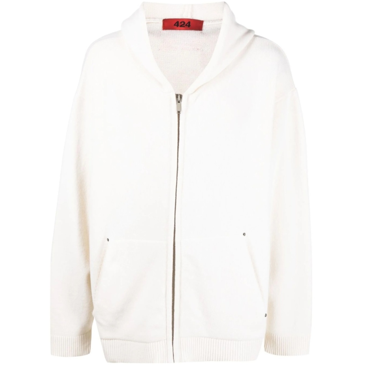 zip-up wool-blend hoodie