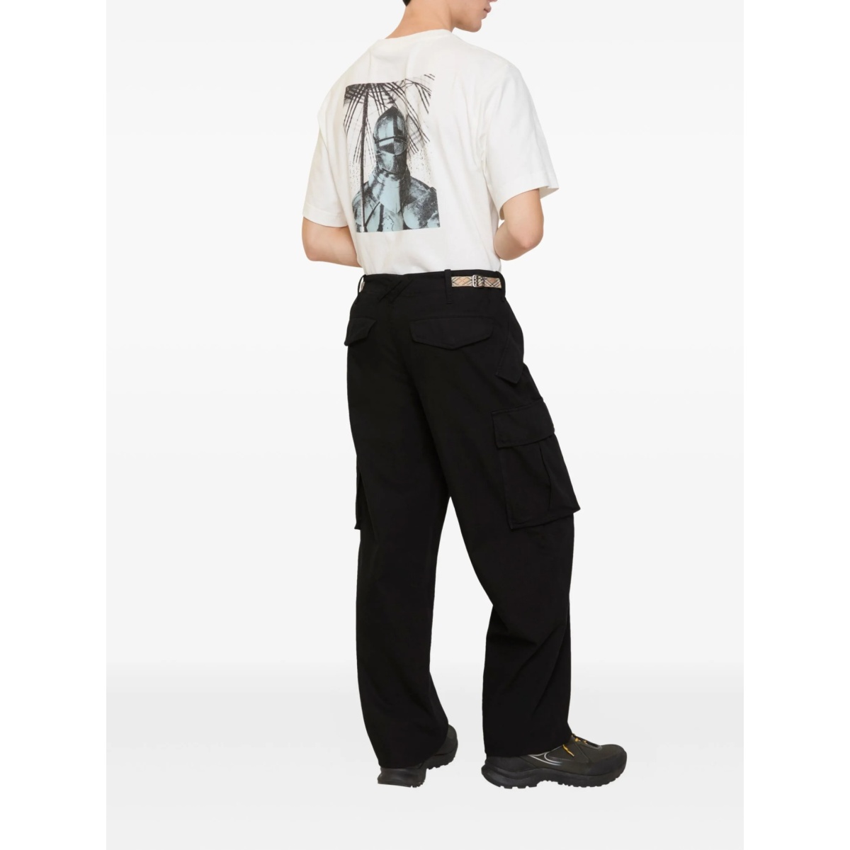 B-buckle check-trim cargo pants - Img 3