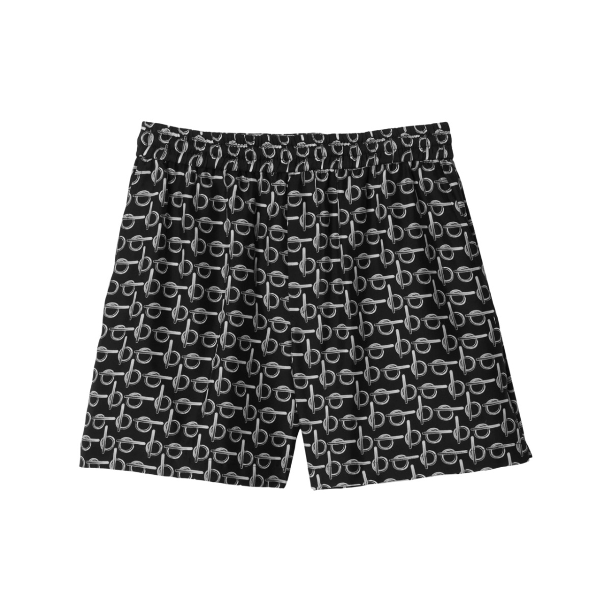 B-print silk shorts