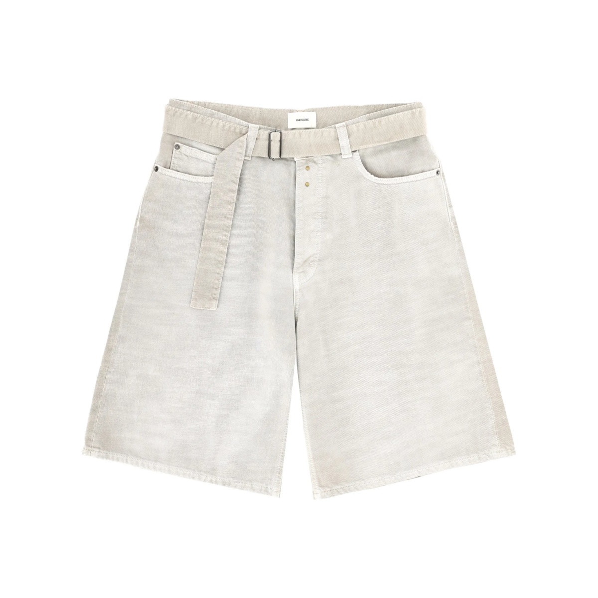 belted denim shorts - Img 2
