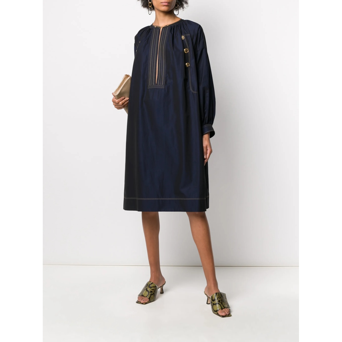 button details poplin dress - Img 2