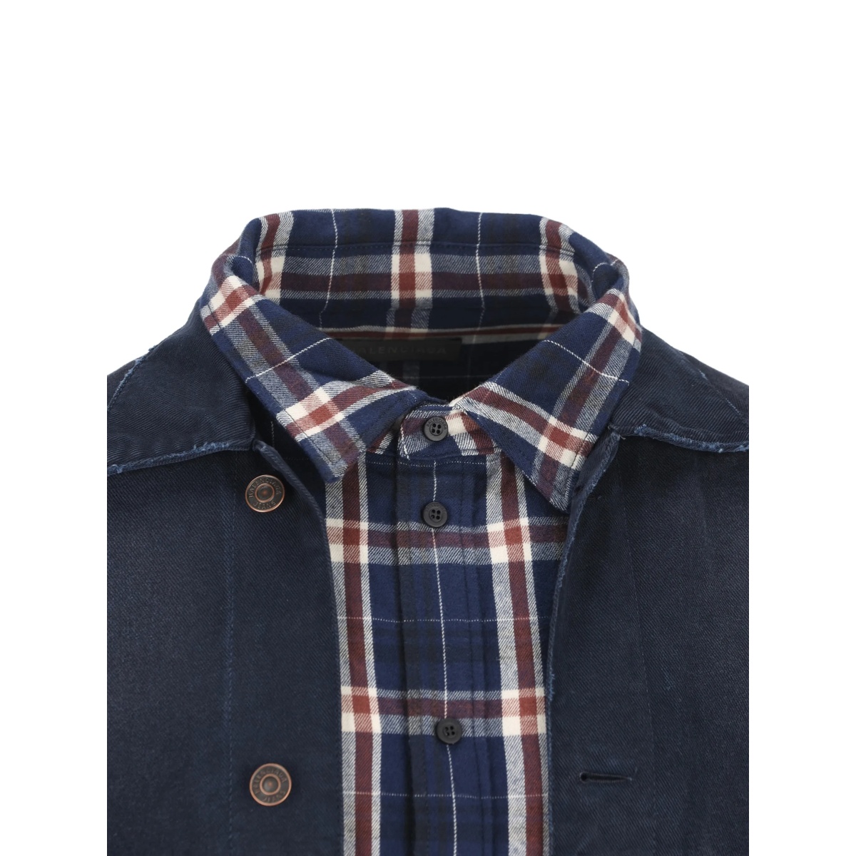 button-fastening check-pattern jacket - Img 4
