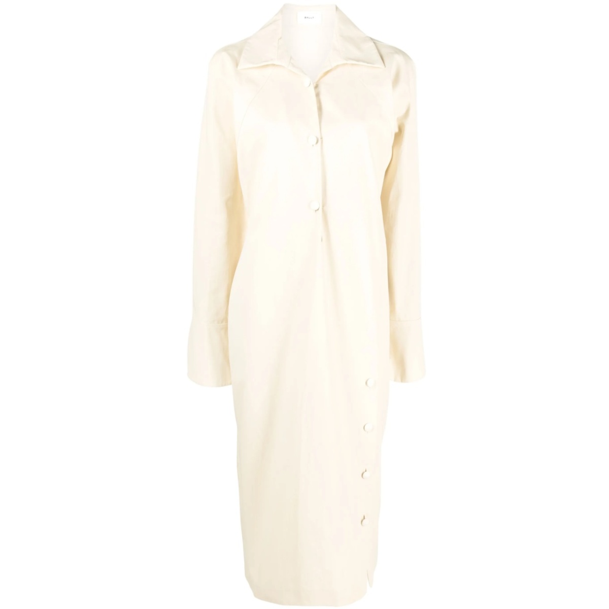 button-up long-sleeves dress