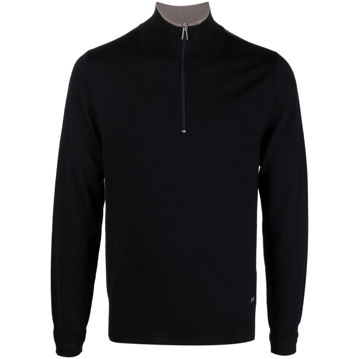 button-up merino-wool polo shirt