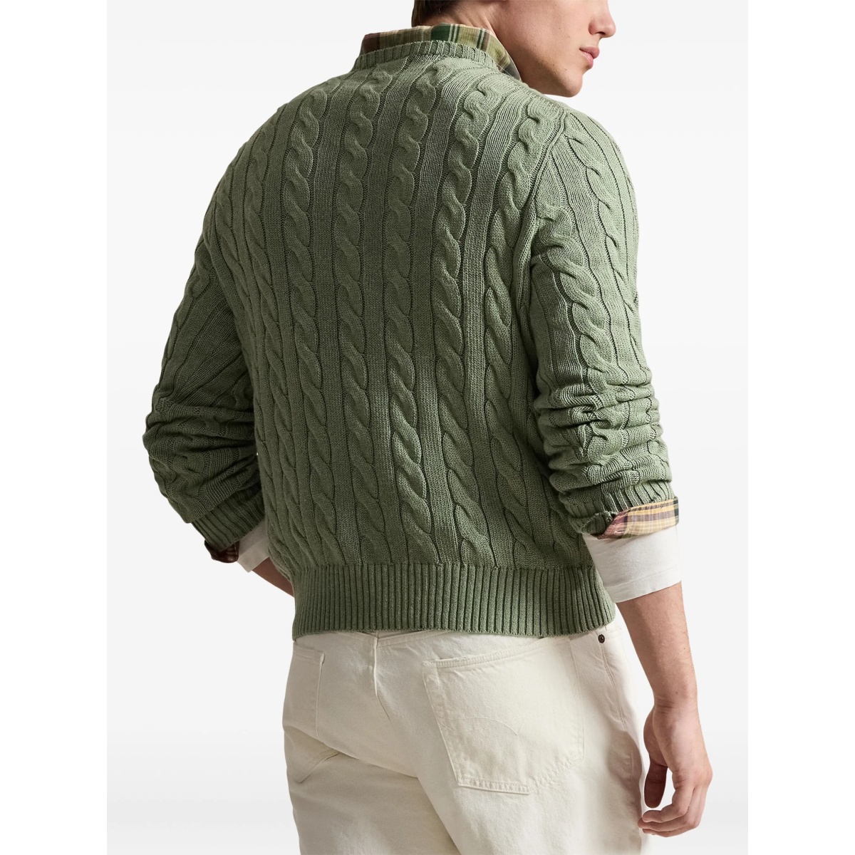 cable-knit long-sleeved sweater - Img 4