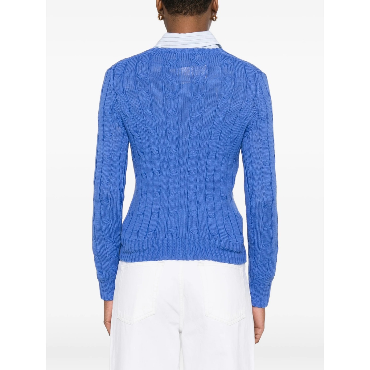 cable-knit V-neck sweater - Img 5